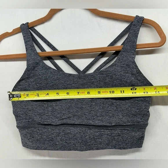 LULULEMON Energy Bra *Long Line - Medium Support Size 8 B/C - Heather Gray - Picture 4 of 7